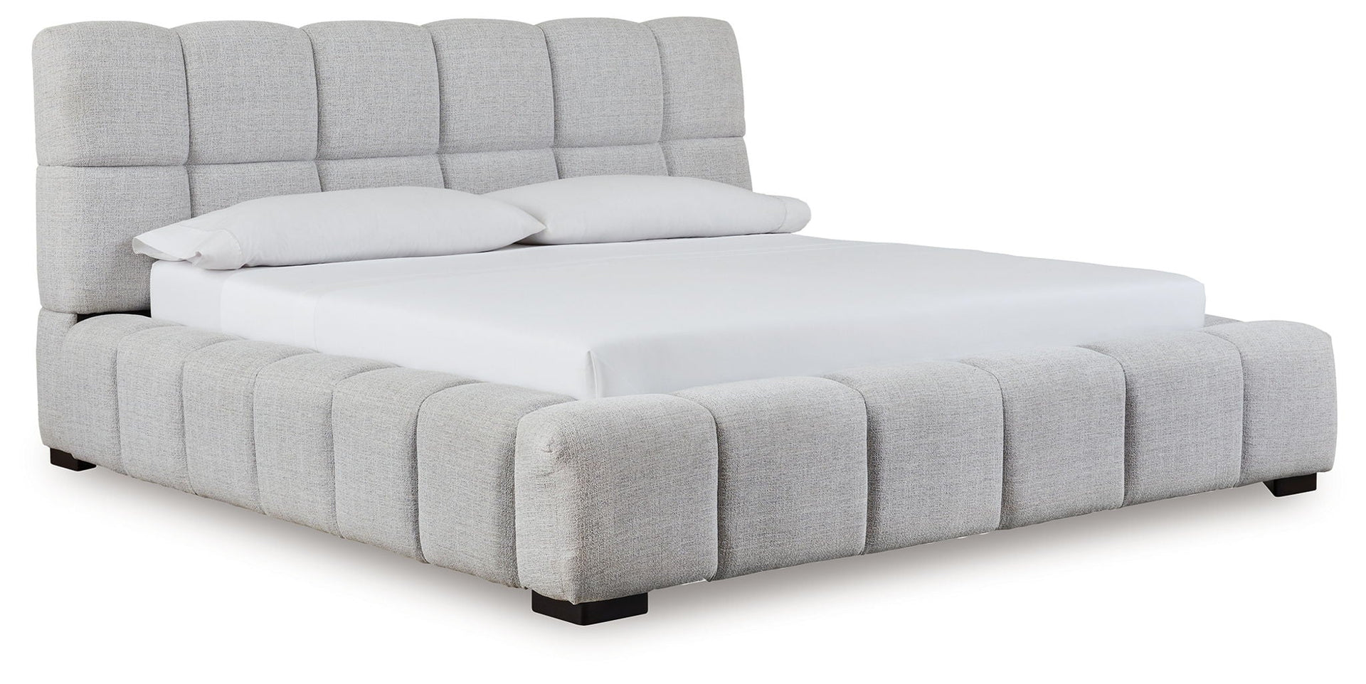 Jesstean - King Upholstered Bed - Light Gray