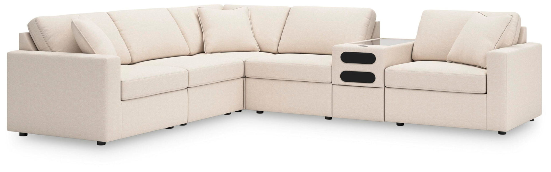 Modmax - 6-Piece Sectional With Audio Console - Oyster