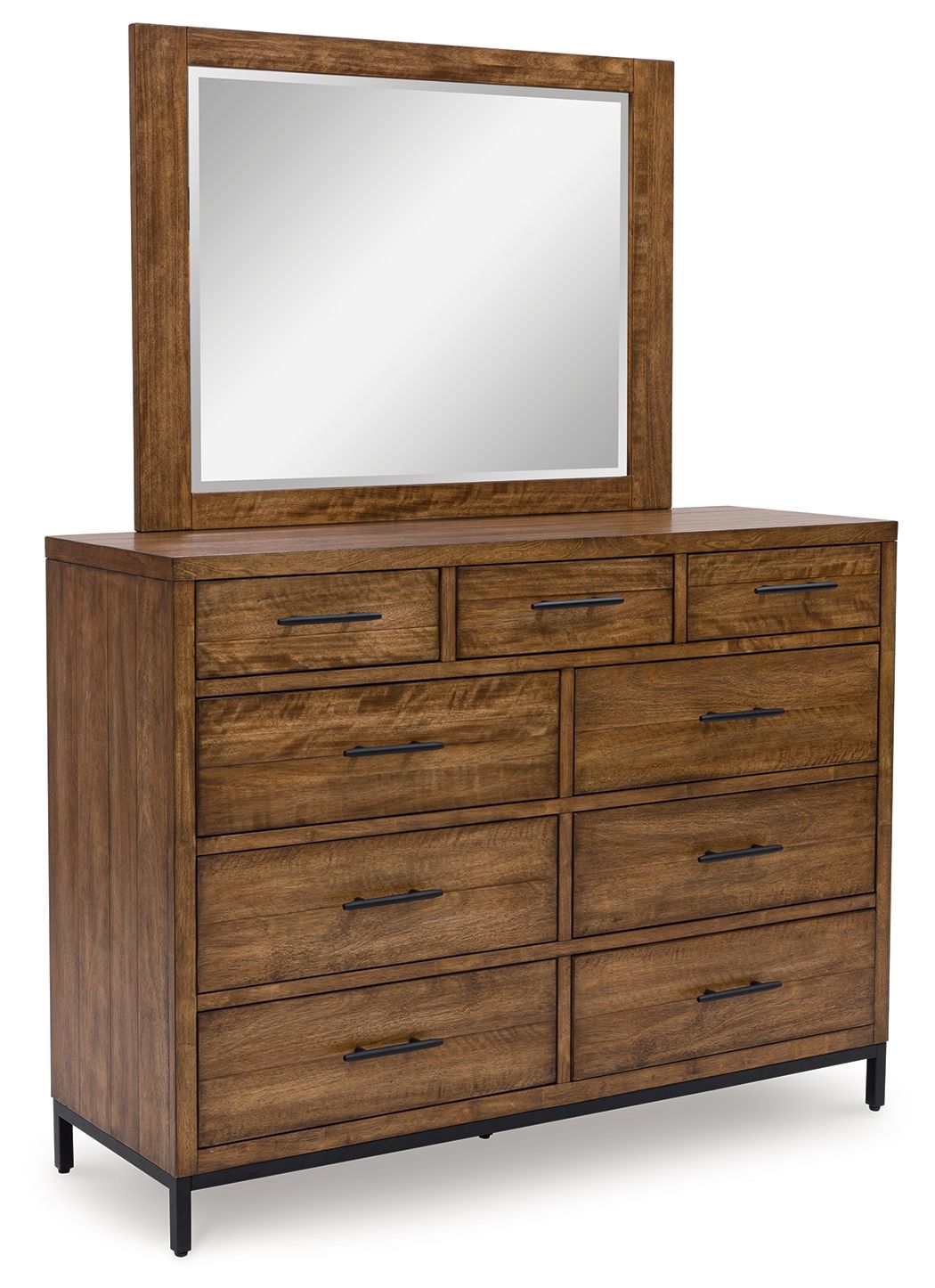 Steenlage - Dresser And Mirror - Brown