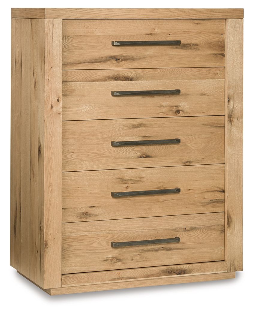 Bracken - Five Drawer Chest - Light Brown