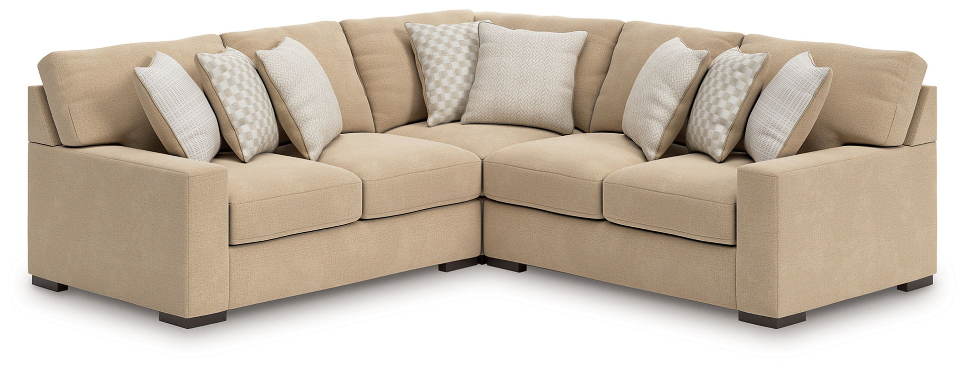 Larce - 3-Piece Sectional With Laf Loveseat And With Raf Loveseat - Dune