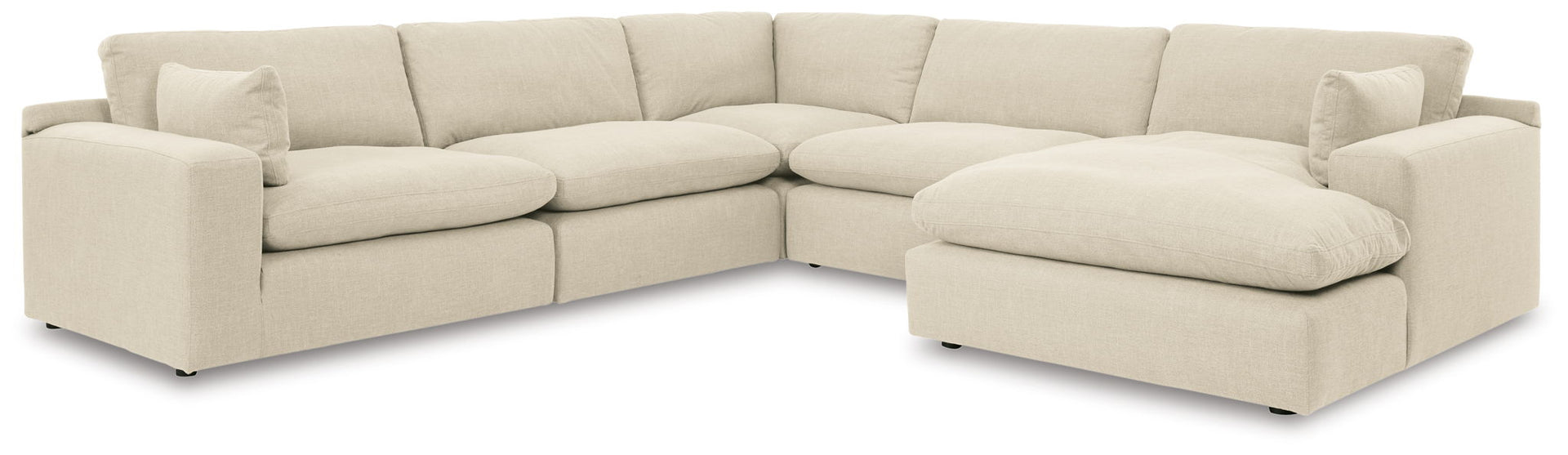 Elyza - Right Arm Facing Corner Chaise 5 Pc Sectional - Linen