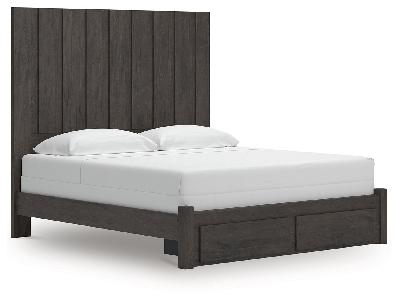 Parlayon - King Panel Storage Bed - Charcoal