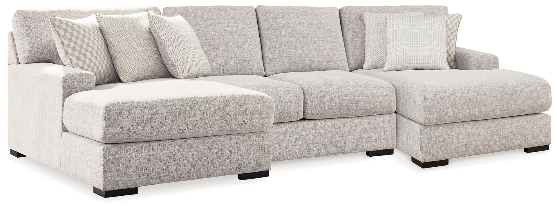 Larce - 3-Piece Sectional With Chaise - Stone