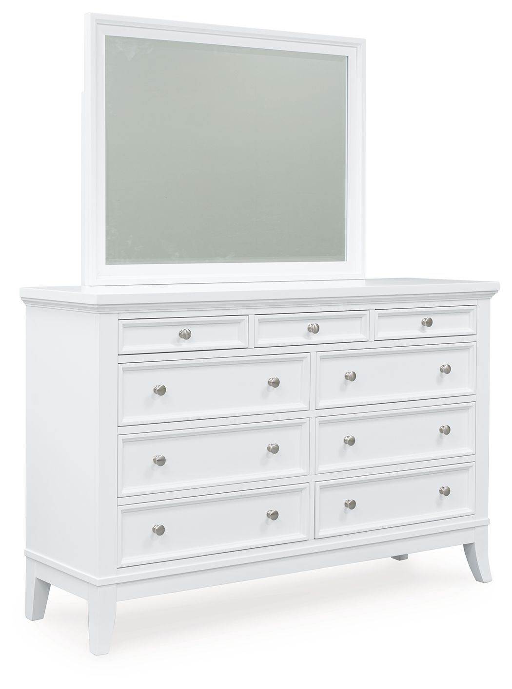 Trulani - Dresser And Mirror - White