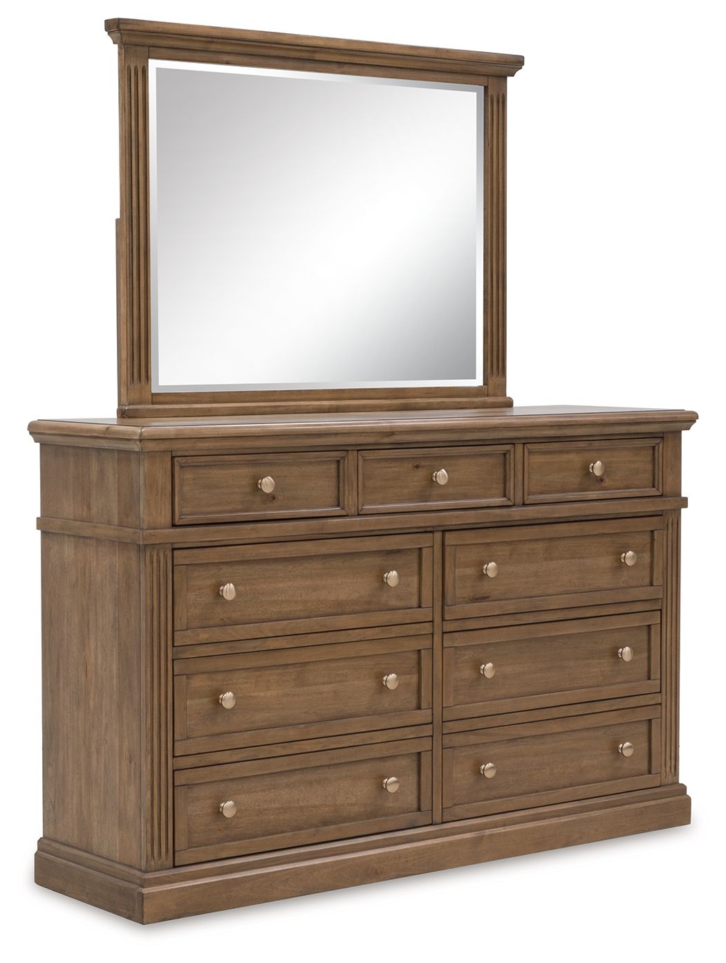 Mylarken - Dresser And Mirror - Brown