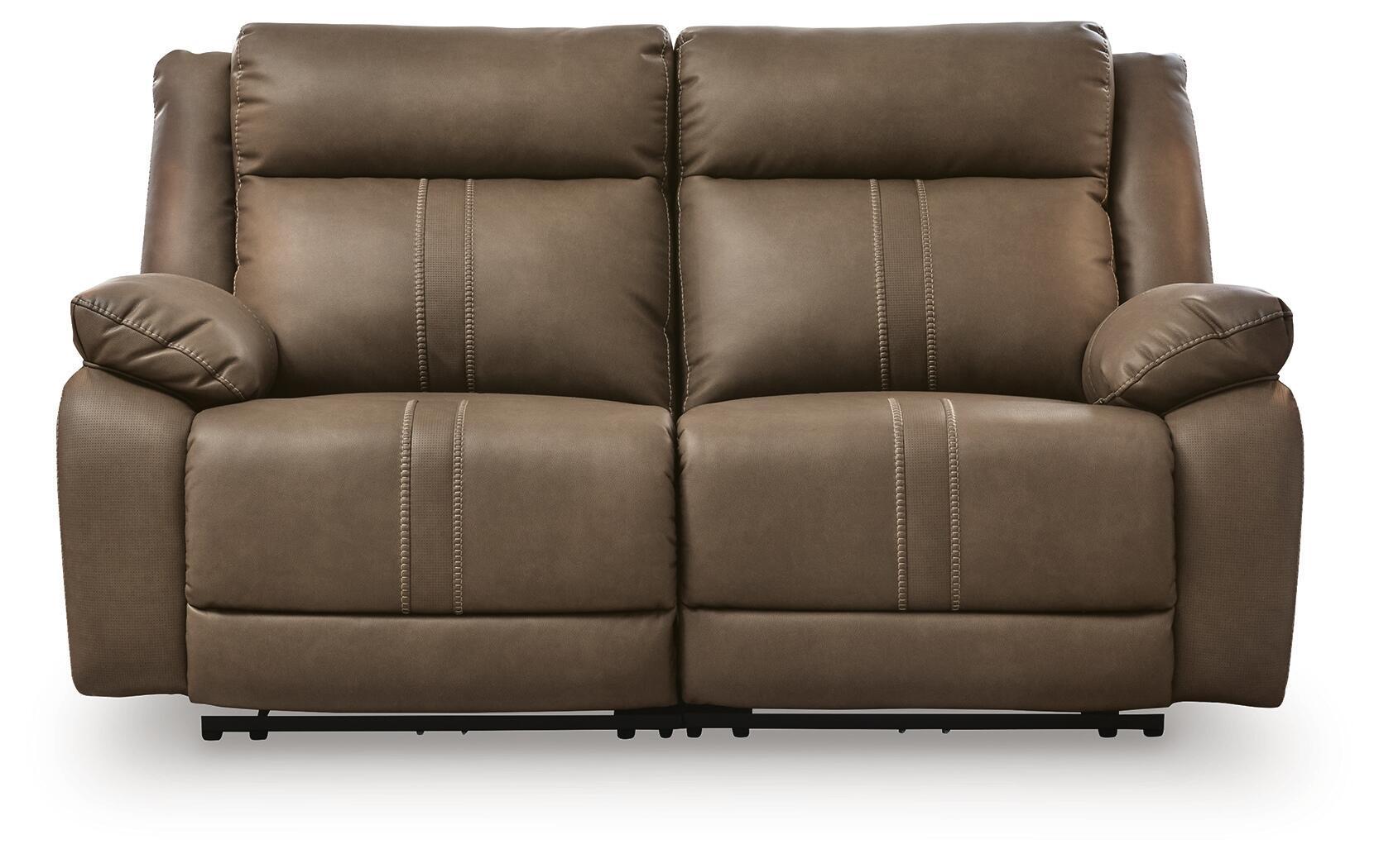 Max-Media - 2-Piece Power Reclining Sectional Loveseat - Biscotti