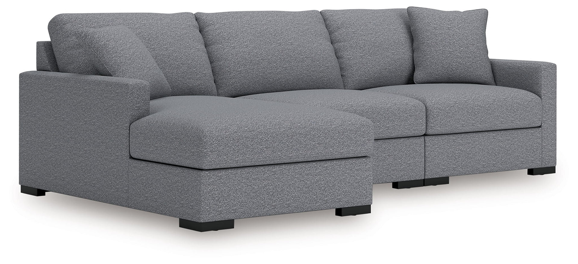 Omaha By Ashley - 3-Piece Sectional With LAF Corner Chaise - Salt And Pepper