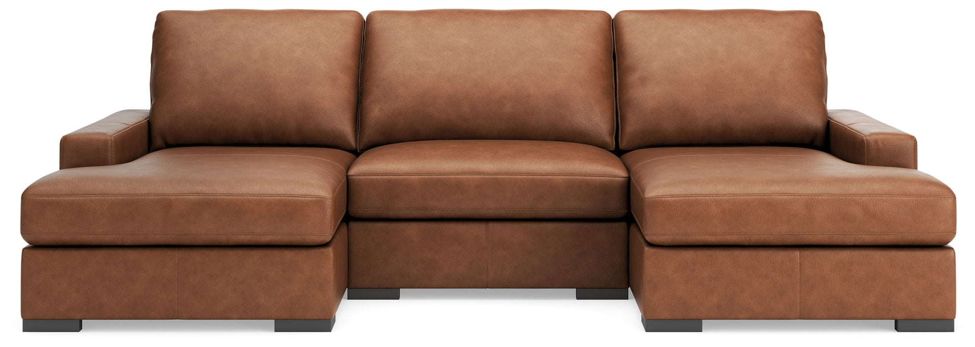 Calden - 3-Piece Sectional With Double Chaise - Caramel