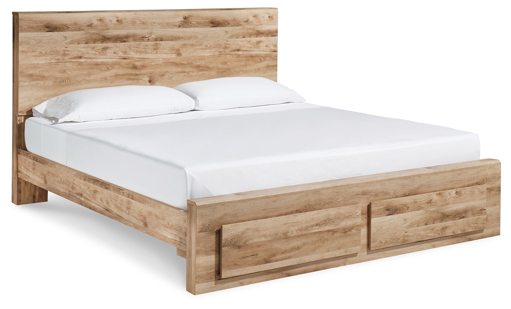 Hyanna - King Panel Bed With Footboard Storage - Tan