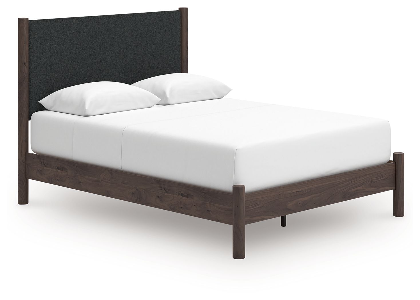 Cadmori - Queen Upholstered Panel Platform Bed - Brown