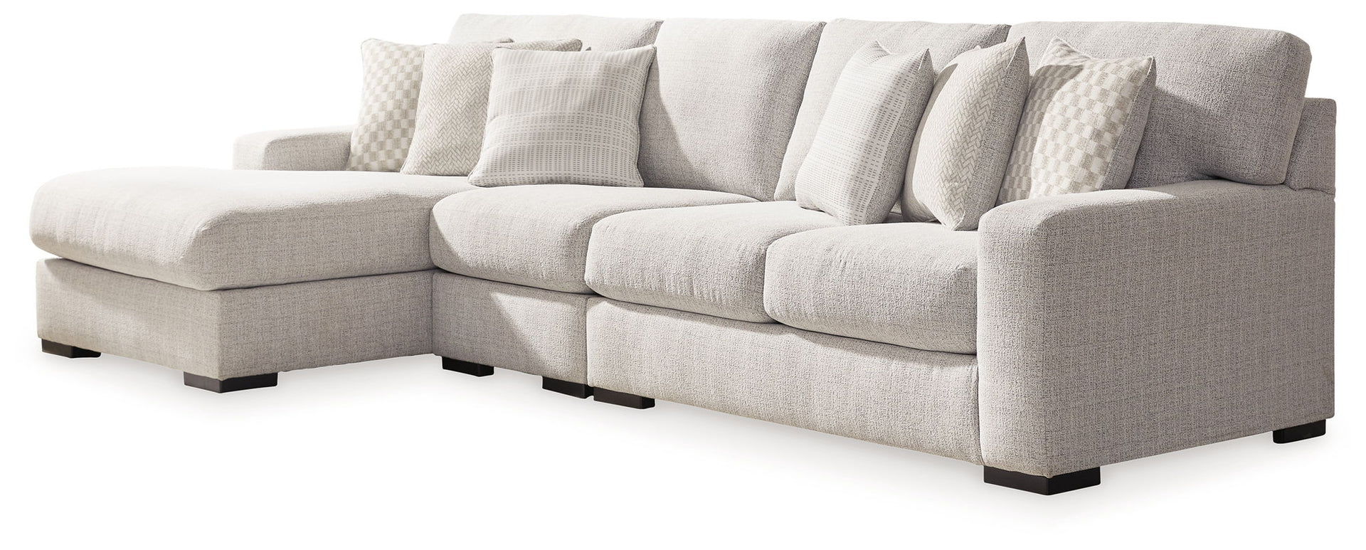 Larce - 3-Piece Sectional With Laf Corner Chaise - Stone