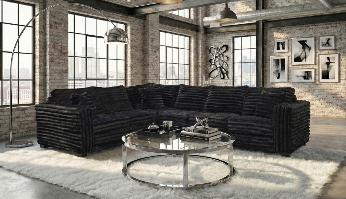 The Stuart Hugo Black 2 Piece Sectional