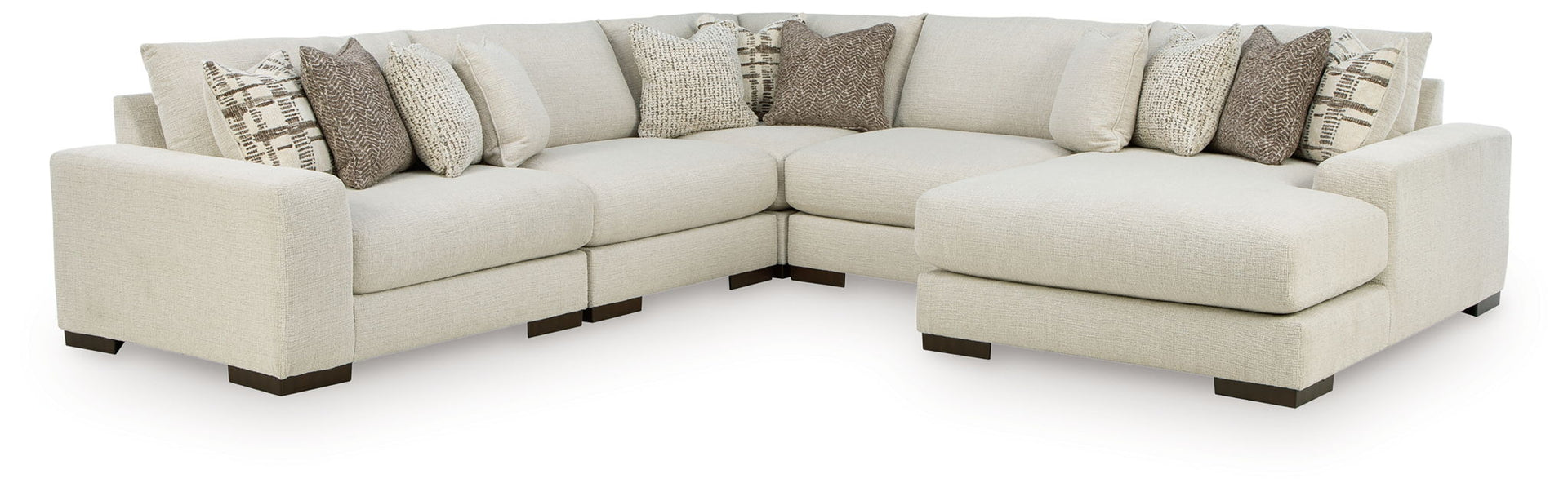 Barrelton - 5-Piece Sectional With RAF Corner Chaise - Barley