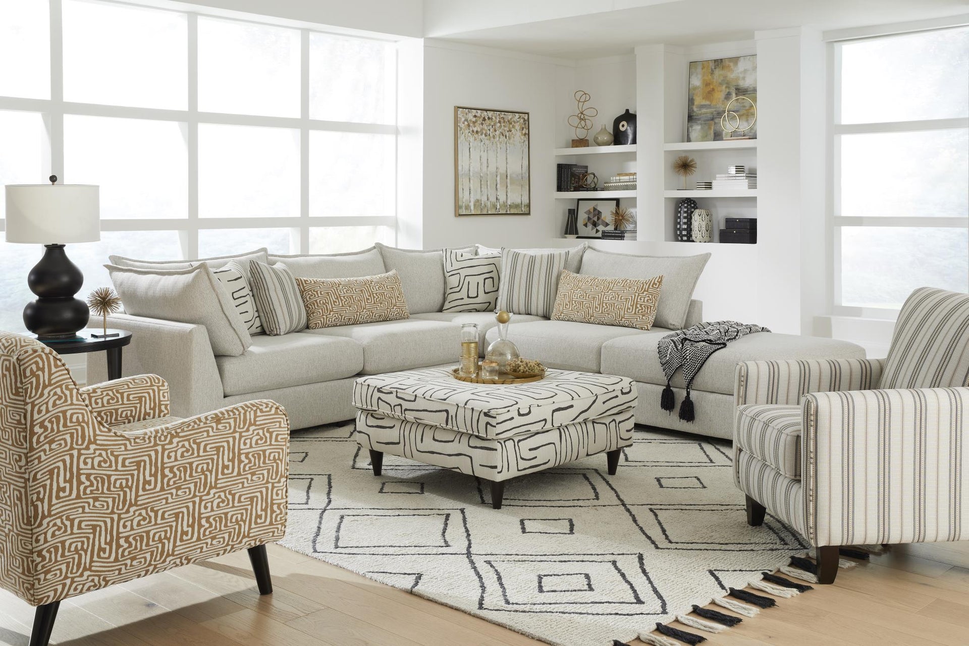 Durango Pewter 5-Piece Sectional