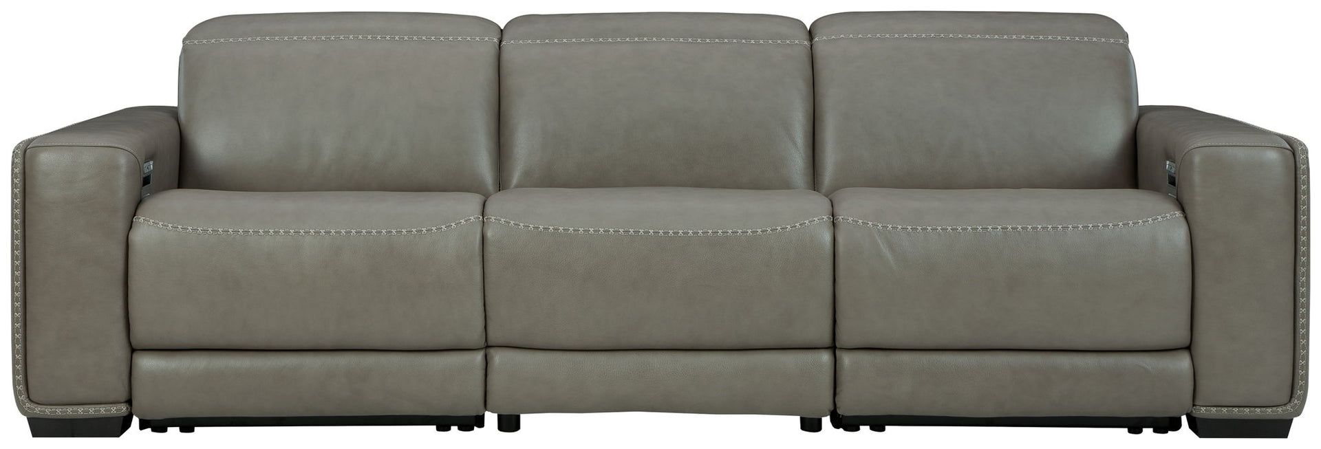 Correze - Power Sofa 3 Pc Sectional - Gray