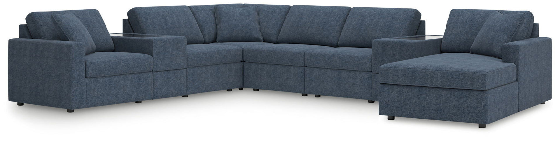 Modmax - 8-Piece Sectional With Raf Corner Chaise And Storage Consoles - Ink