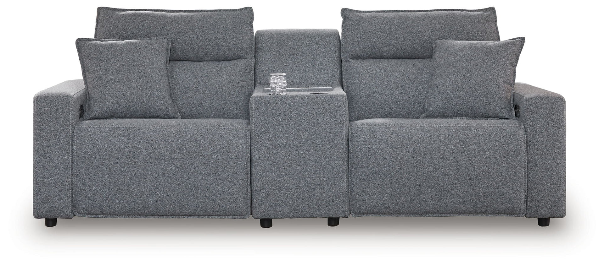 Modmax II - 3-Piece Power Reclining Sectional With Console - Salt And Pepper