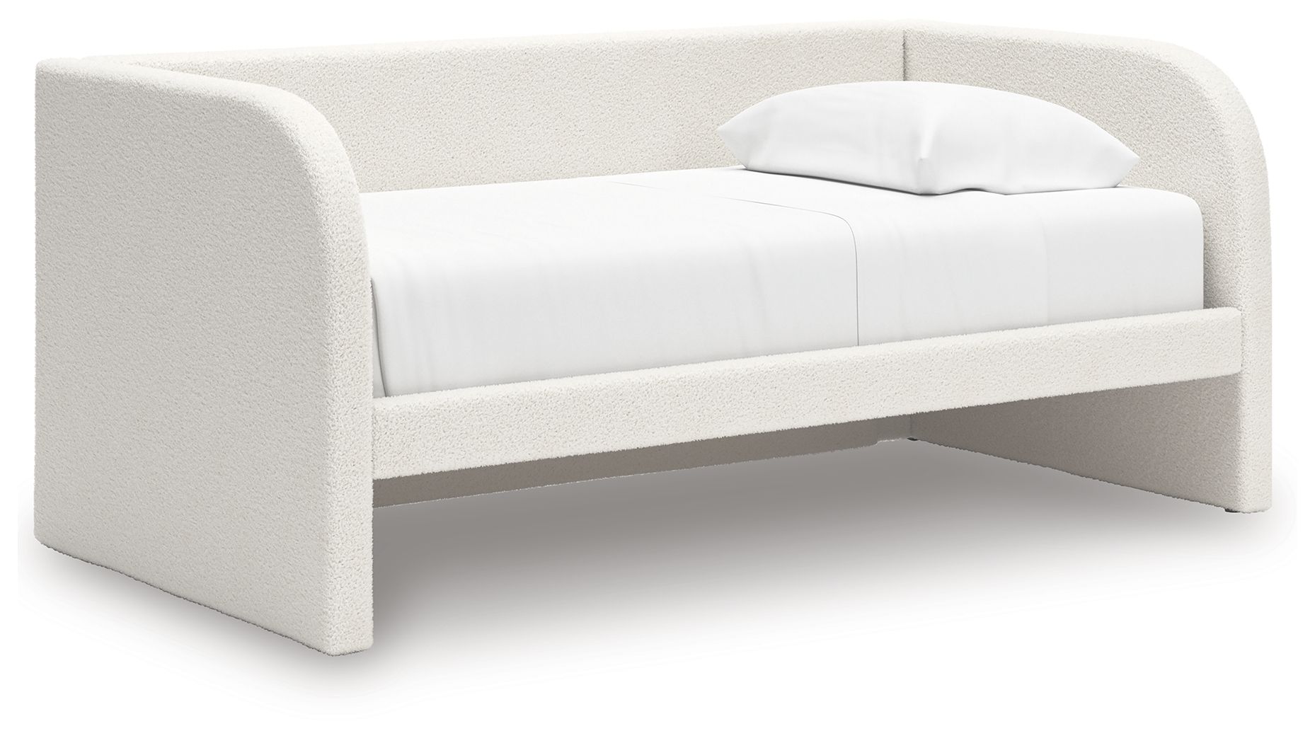 Shapella - Twin Upholstered Day Bed - Tan / White