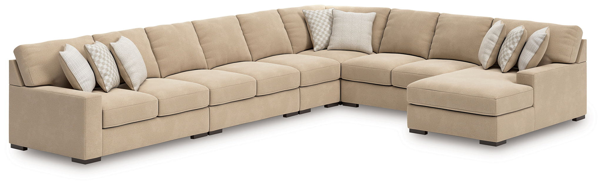 Larce - 6-Piece Sectional With Raf Corner Chaise And Laf Loveseat - Dune