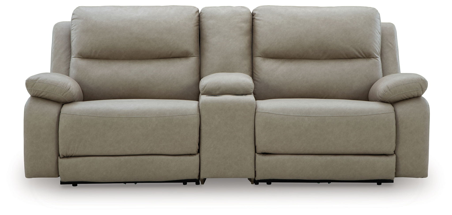 Brannigan - 3-Piece Power Reclining Sectional With Storage Console - Pebble