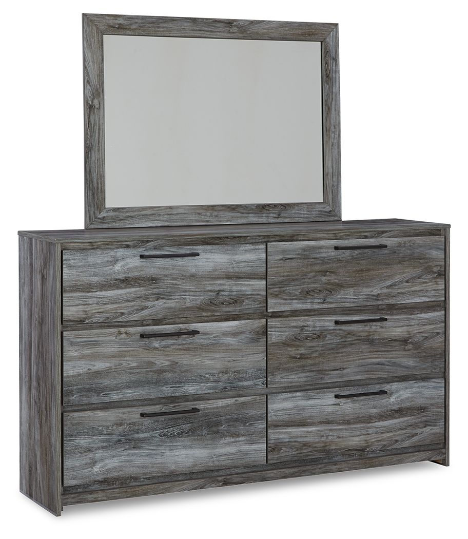 Baystorm - Dresser And Mirror - Gray