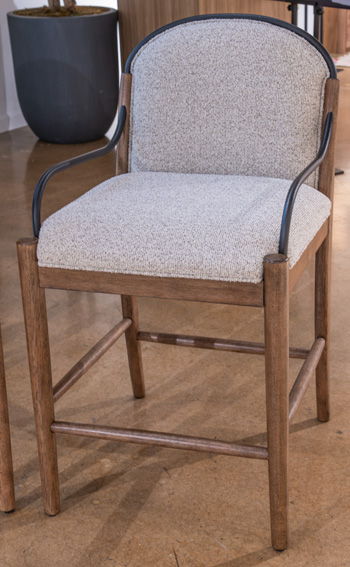Ella Grove - Upholstered Barstool  - Rich Brown