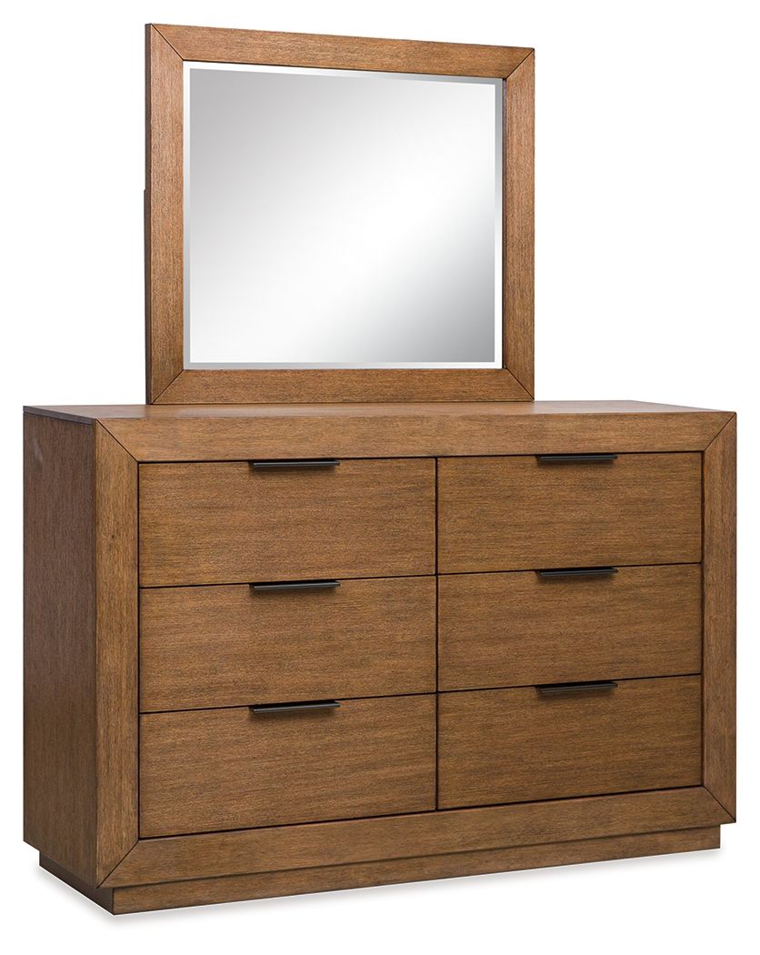 Hennington - Dresser And Mirror - Medium Brown