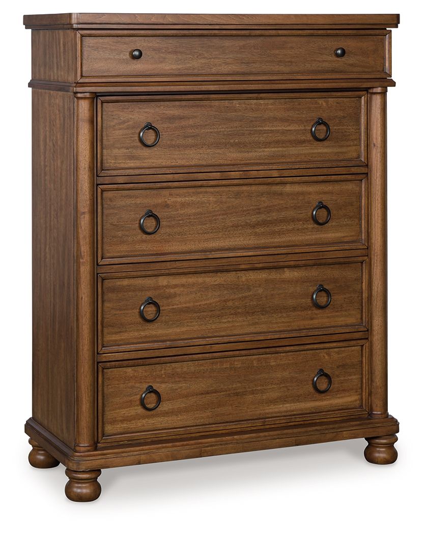 Chadworth - Five Drawer Chest - Brown