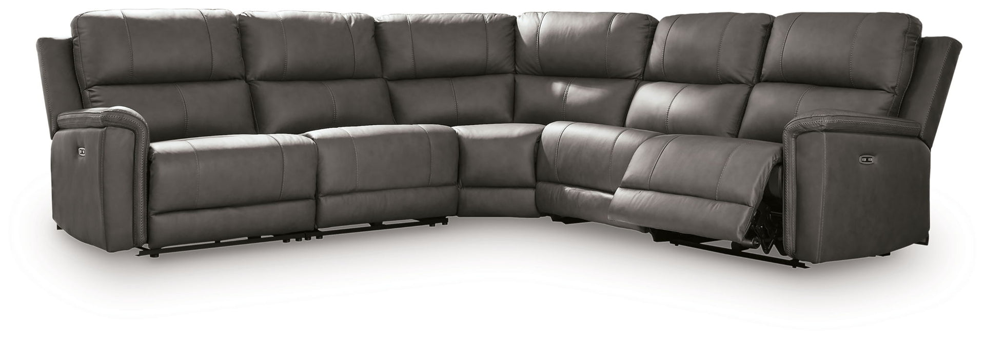 Beryton - 5-Piece Power Reclining Sectional With RAF And LAF Recliners - Anchor