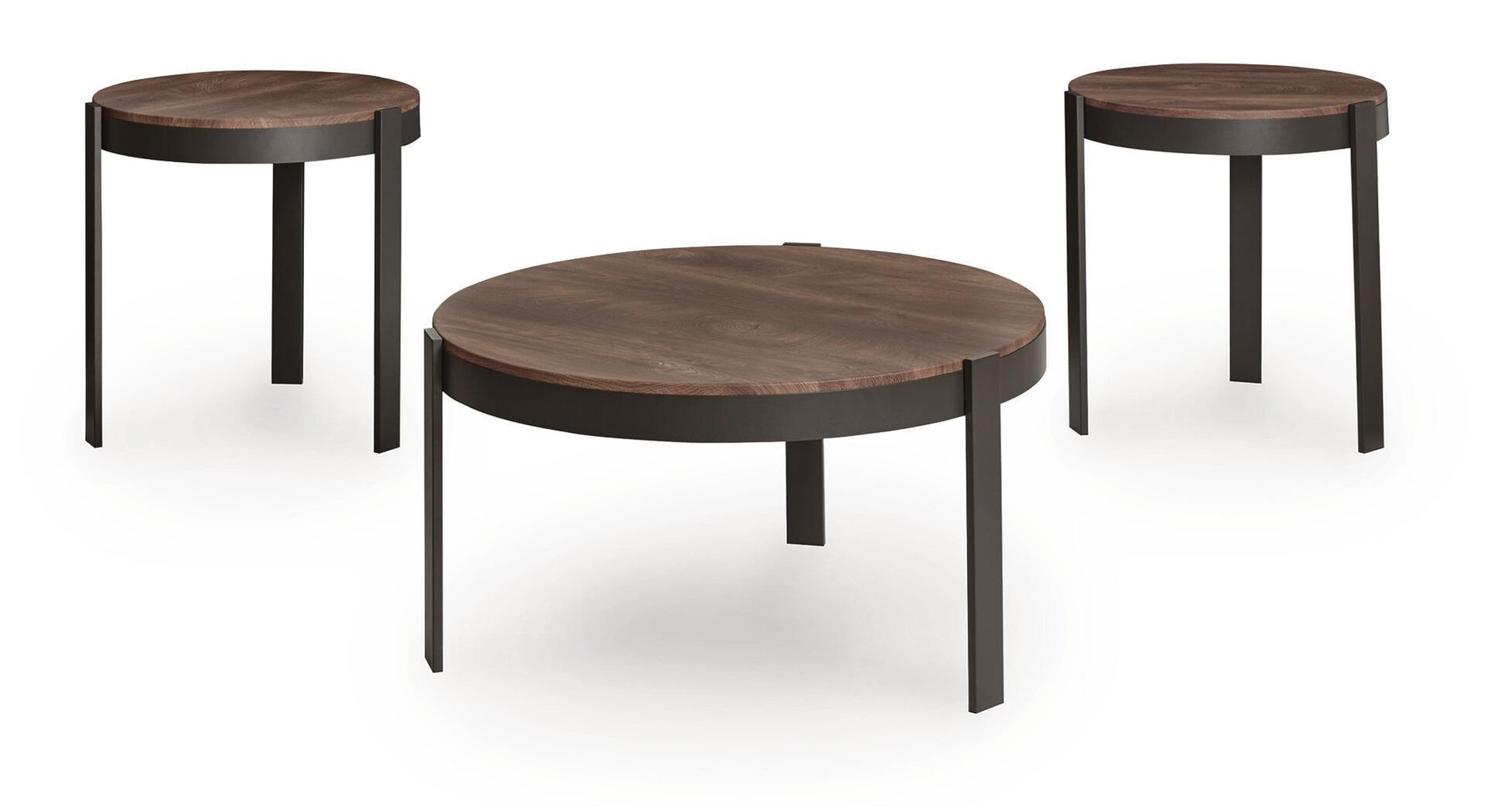 Horizon Hills - Occasional Table Set (Set of 3) - Brown / Black