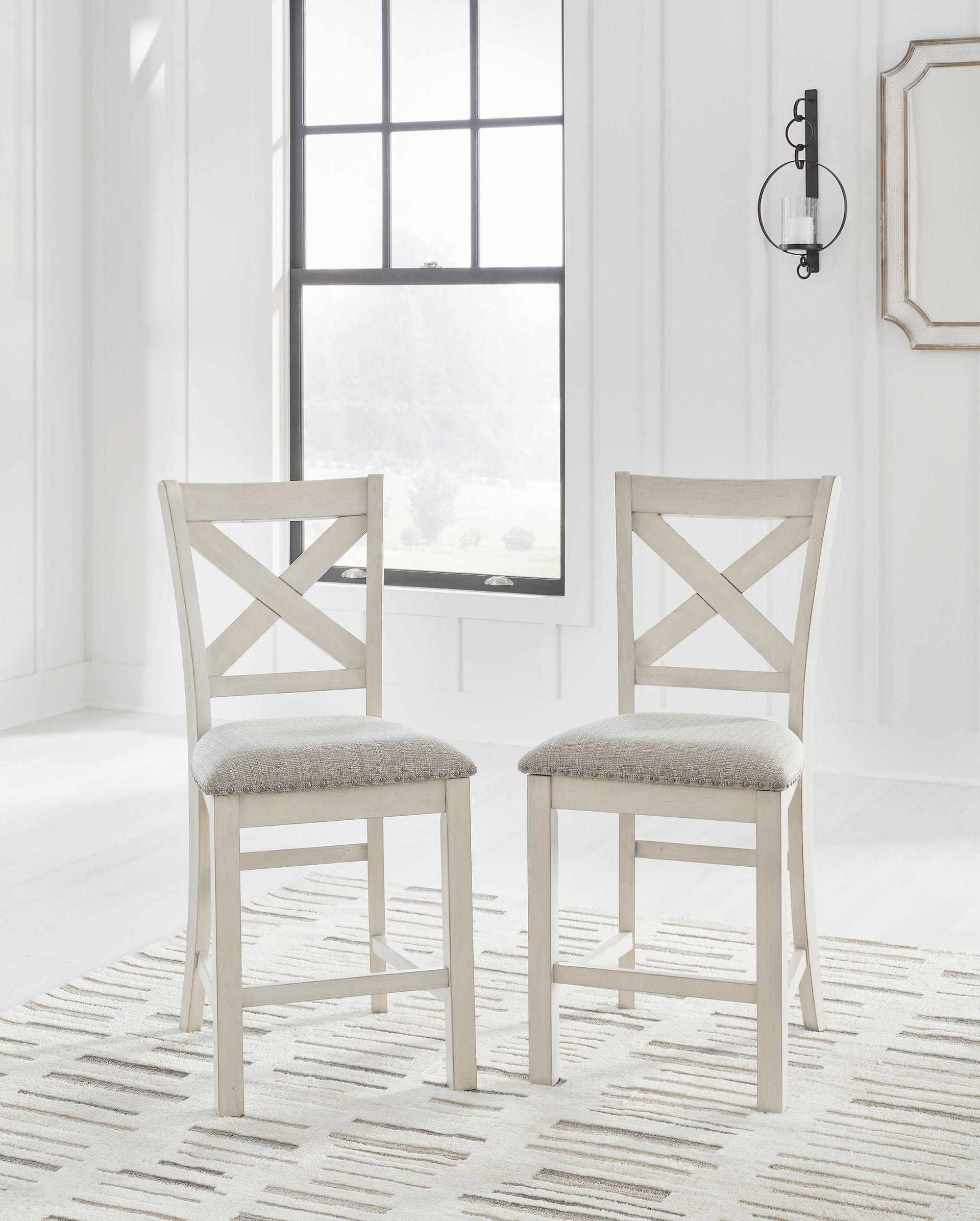 Robbinsdale - Upholstered Barstool - Antique White