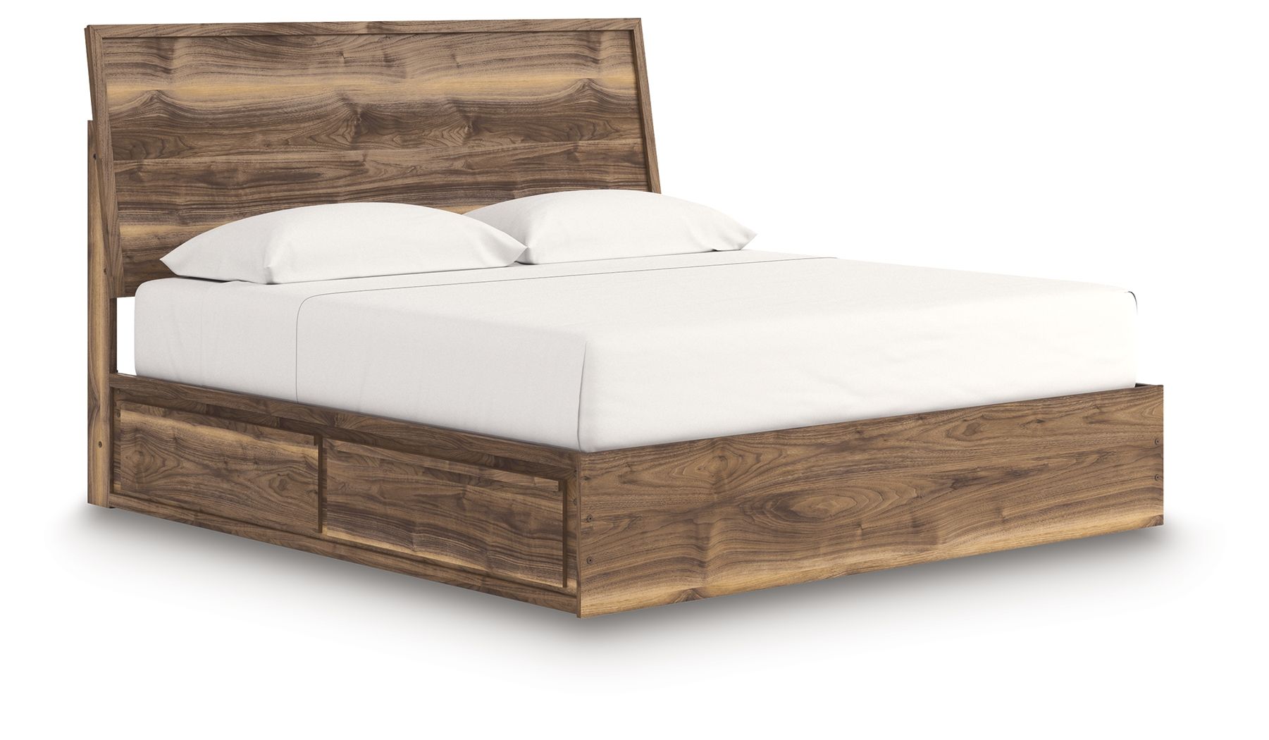 Zadilyn - King Panel Bed With Storage - Brown