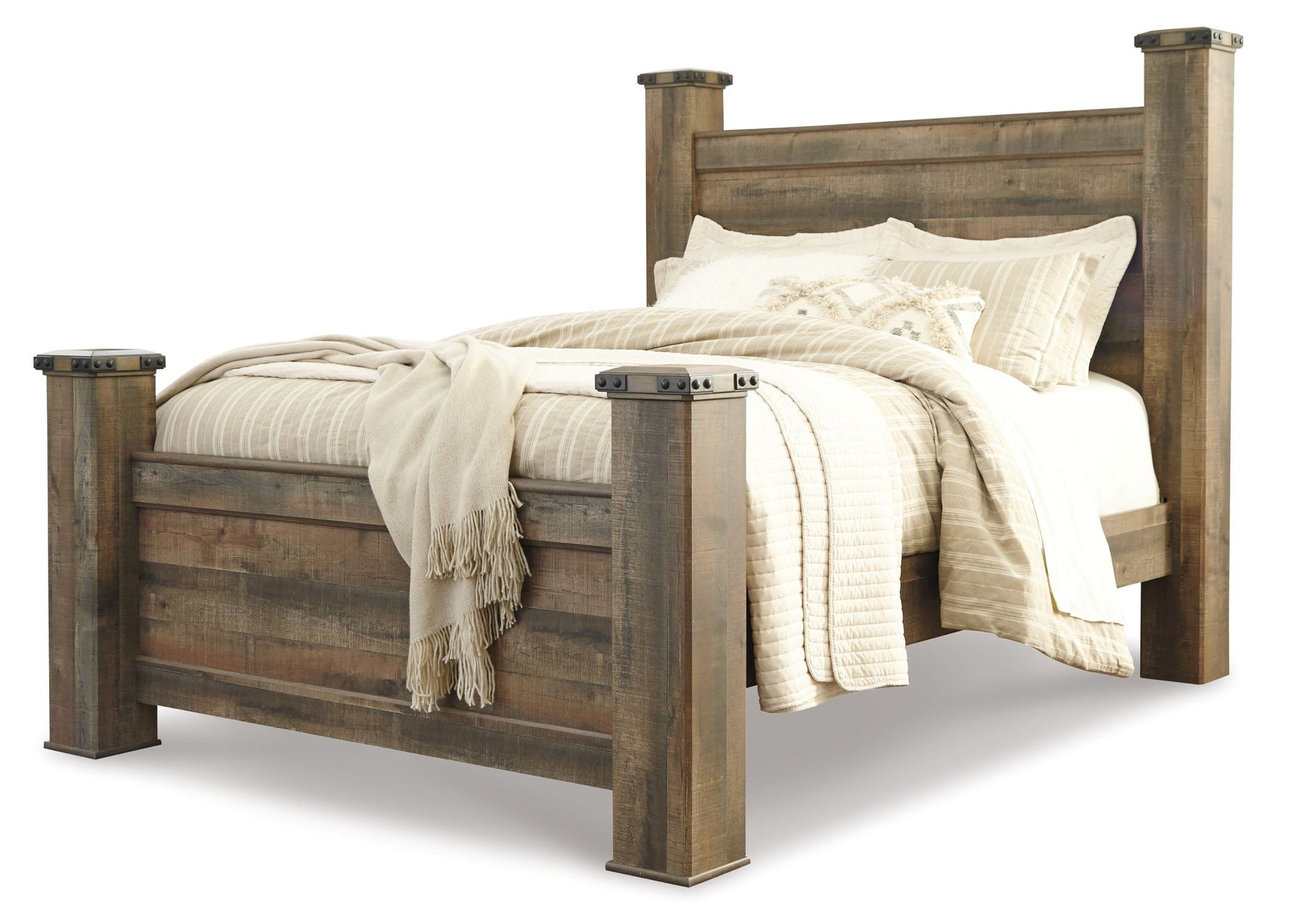 Trinell - Queen Poster Bed - Brown