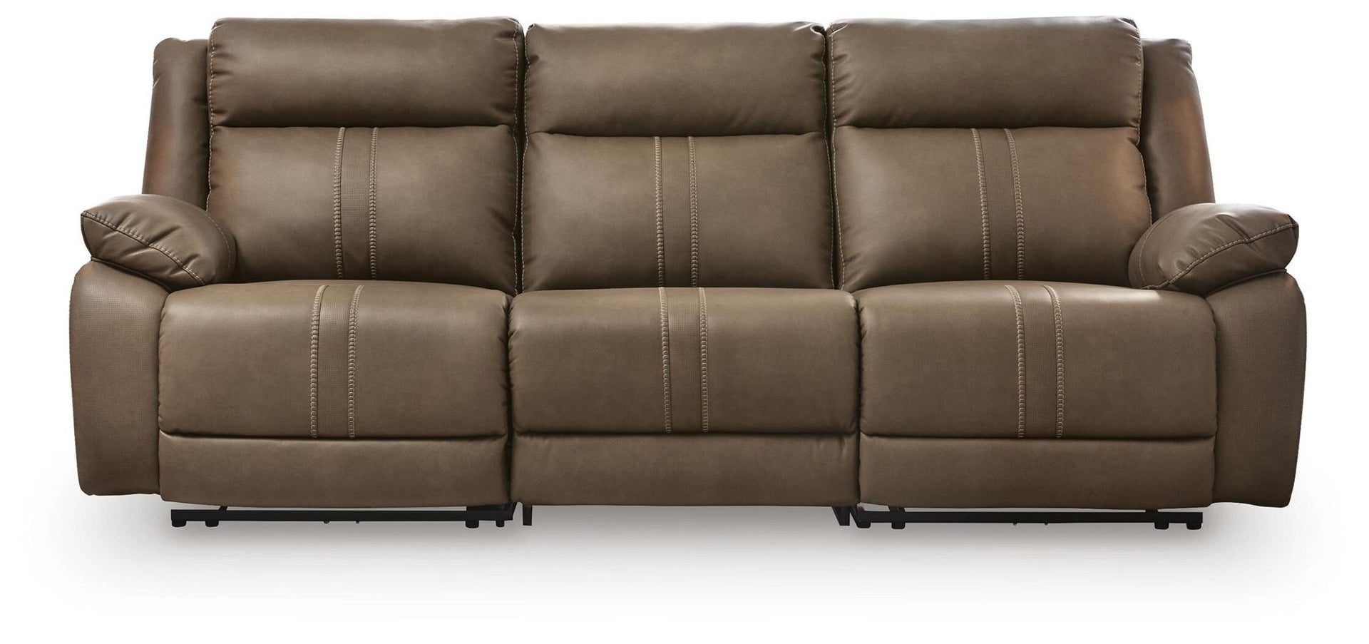 Max-Media - 3-Piece Power Sectional Reclining Sofa - Biscotti