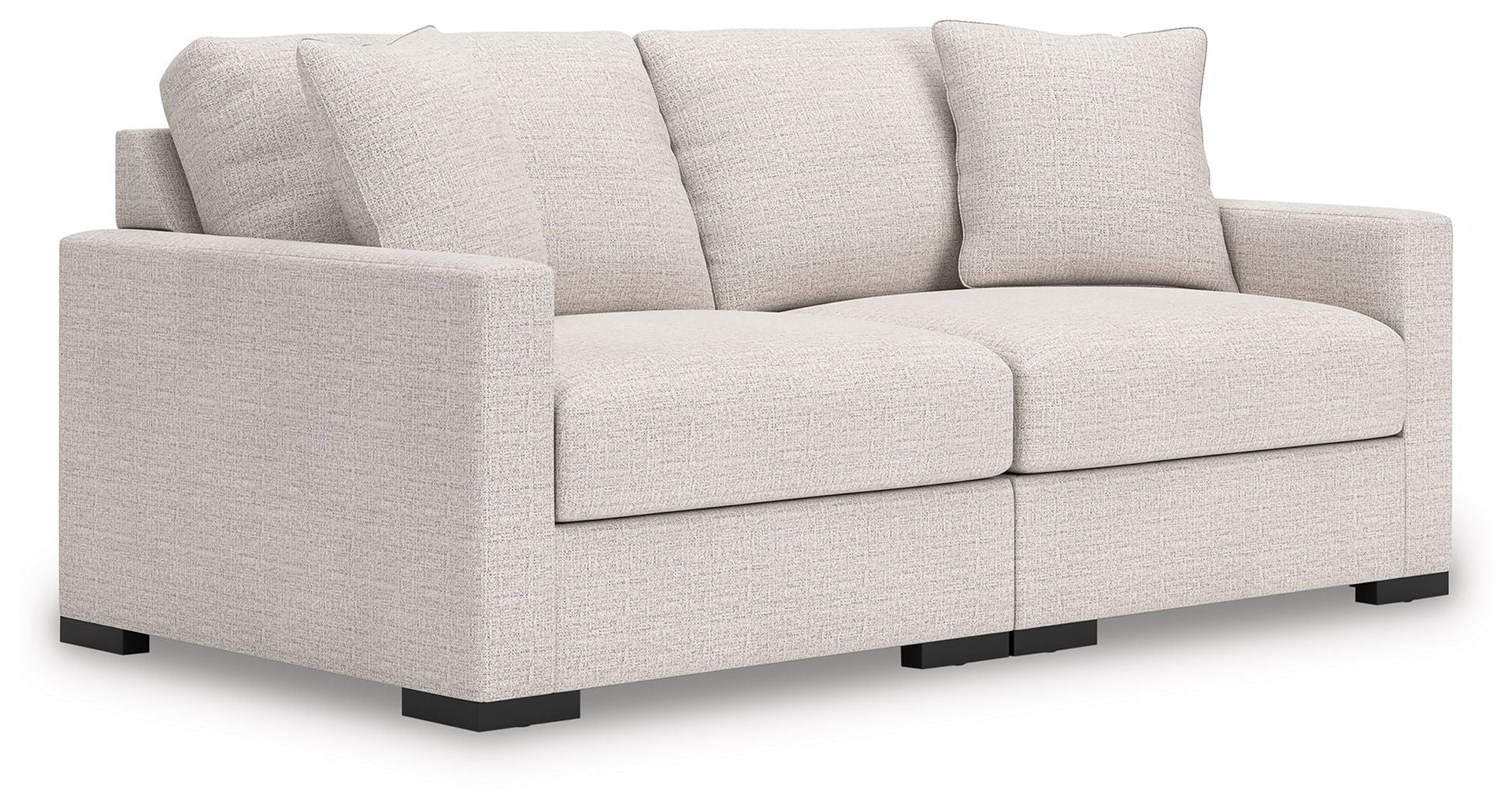 Omaha By Ashley - 2-Piece Sectional Loveseat - Stone
