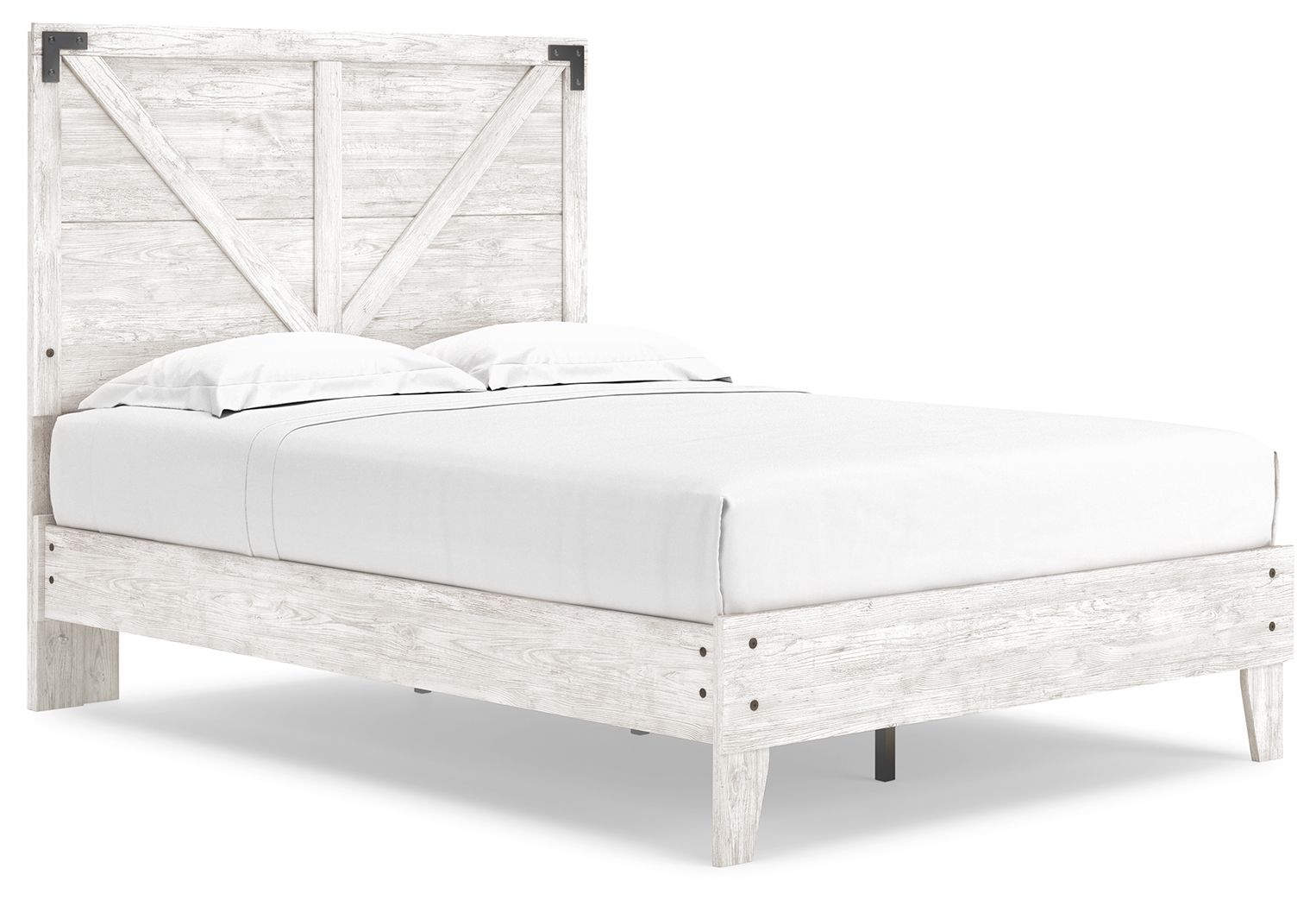Shawburn - Full Panel Platform Bed - Whitewash