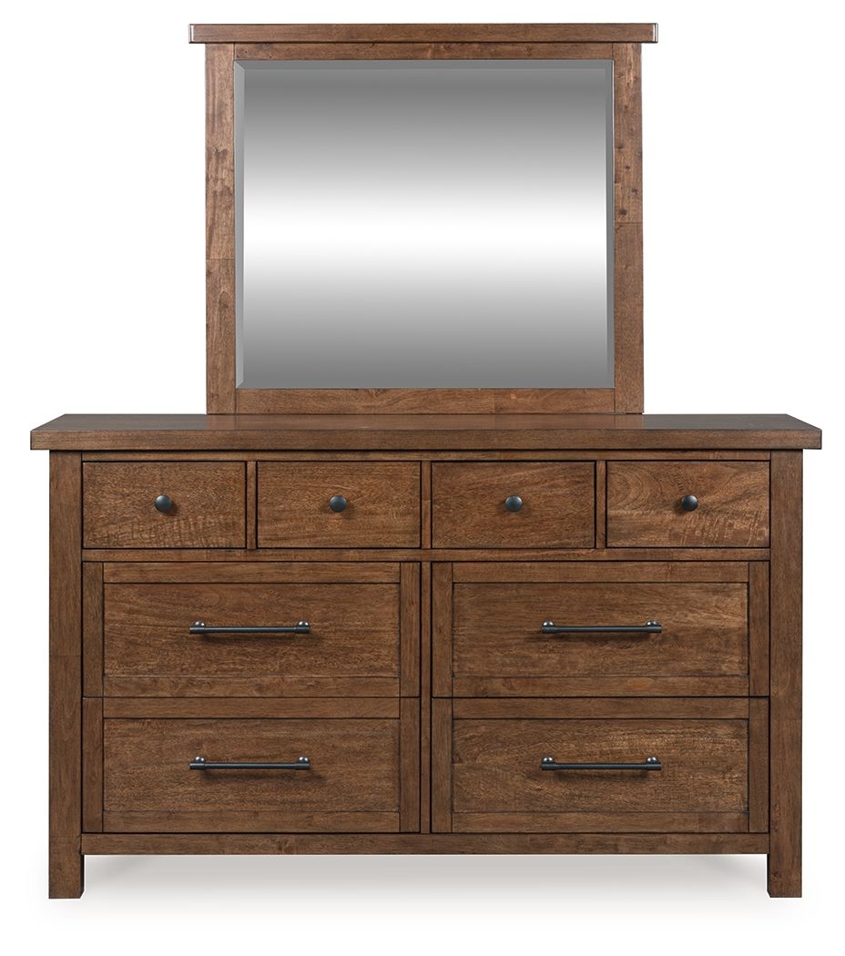 Kristiland - Dresser And Mirror - Warm Brown