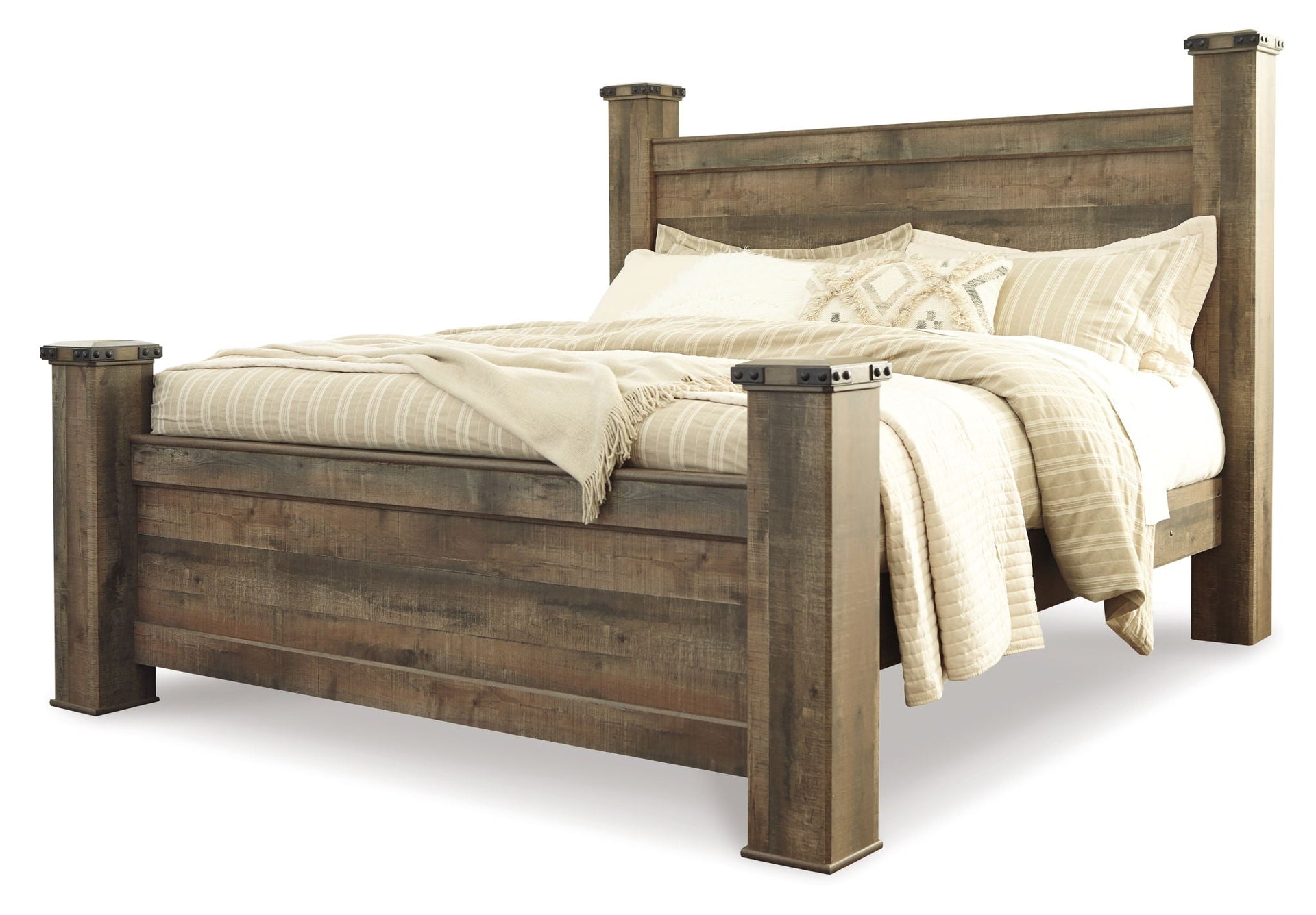 Trinell - King Poster Bed - Brown