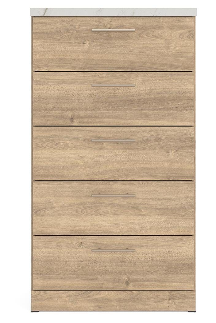 Holloway - Five Drawer Chest - Tan / White