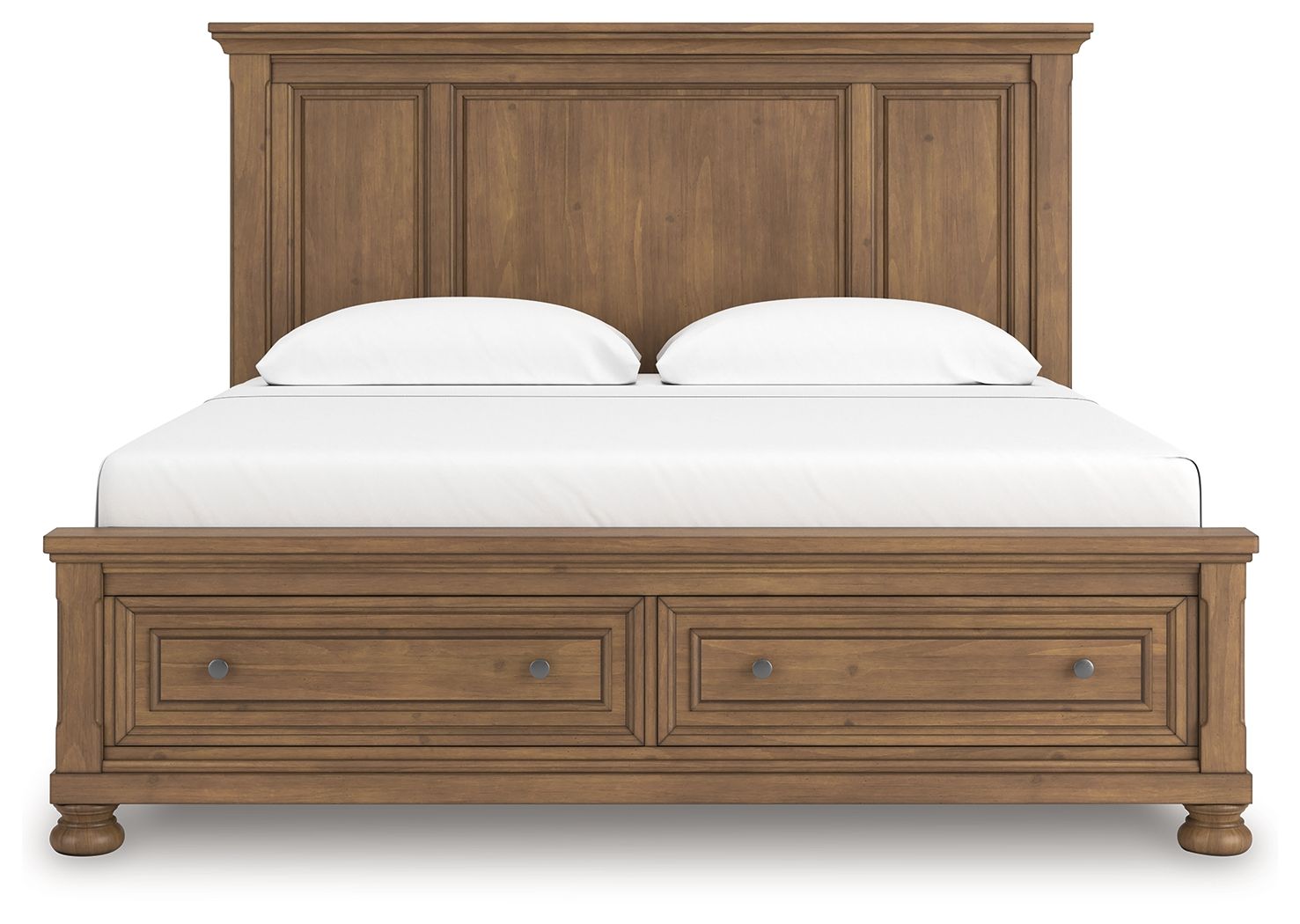Vandenmore - King Panel Storage Bed - Medium Brown
