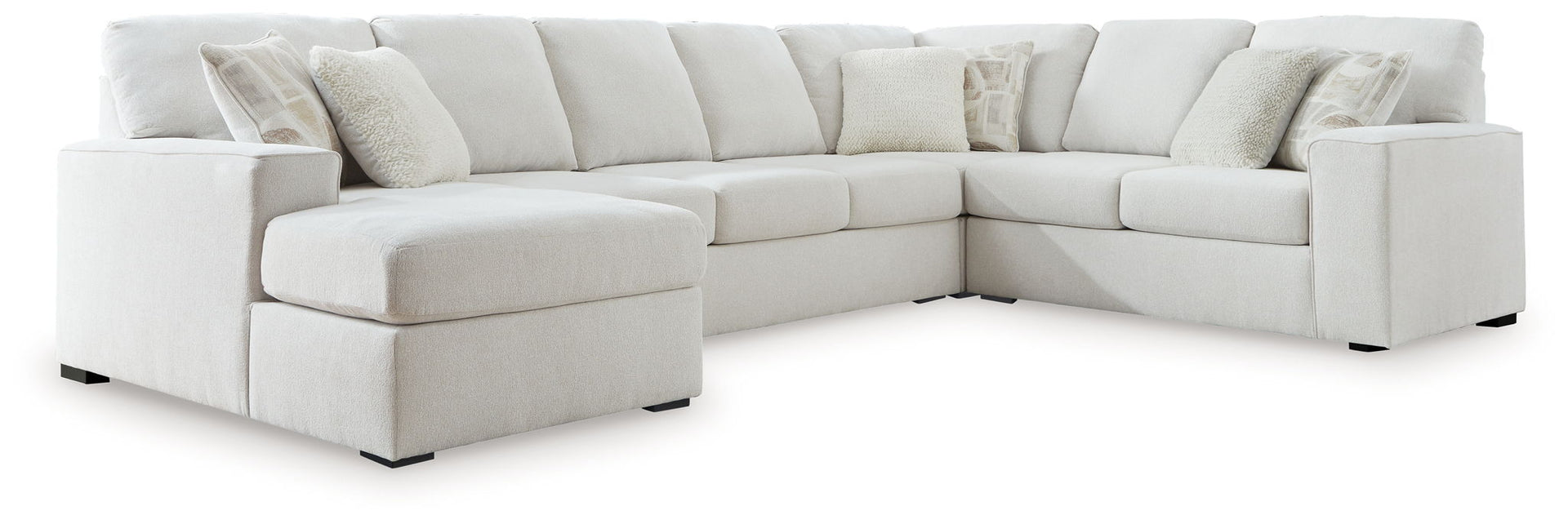 Leighelli - 4-Piece Sectional With Laf Corner Chaise - Ivory