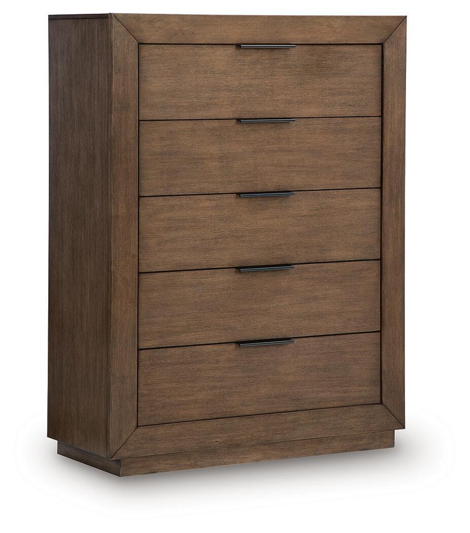 Hennington - Five Drawer Chest - Medium Brown