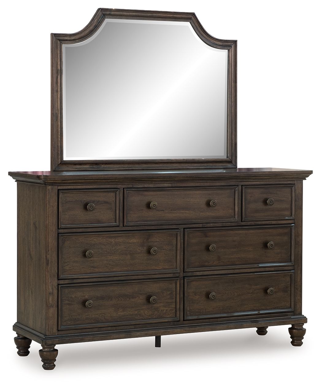 Veramond - Dresser And Mirror - Dark Brown