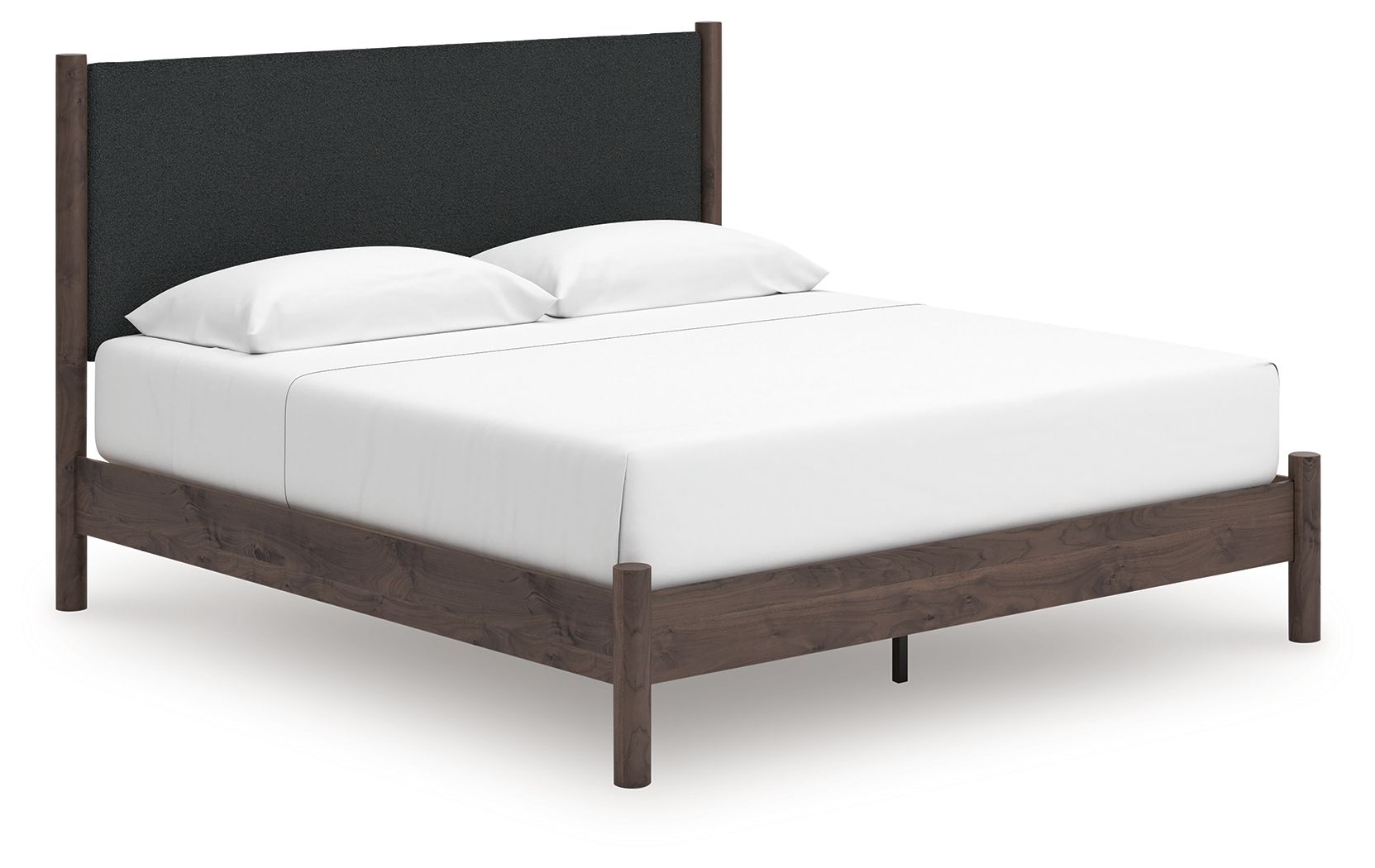Cadmori - King Upholstered Panel Platform Bed - Brown