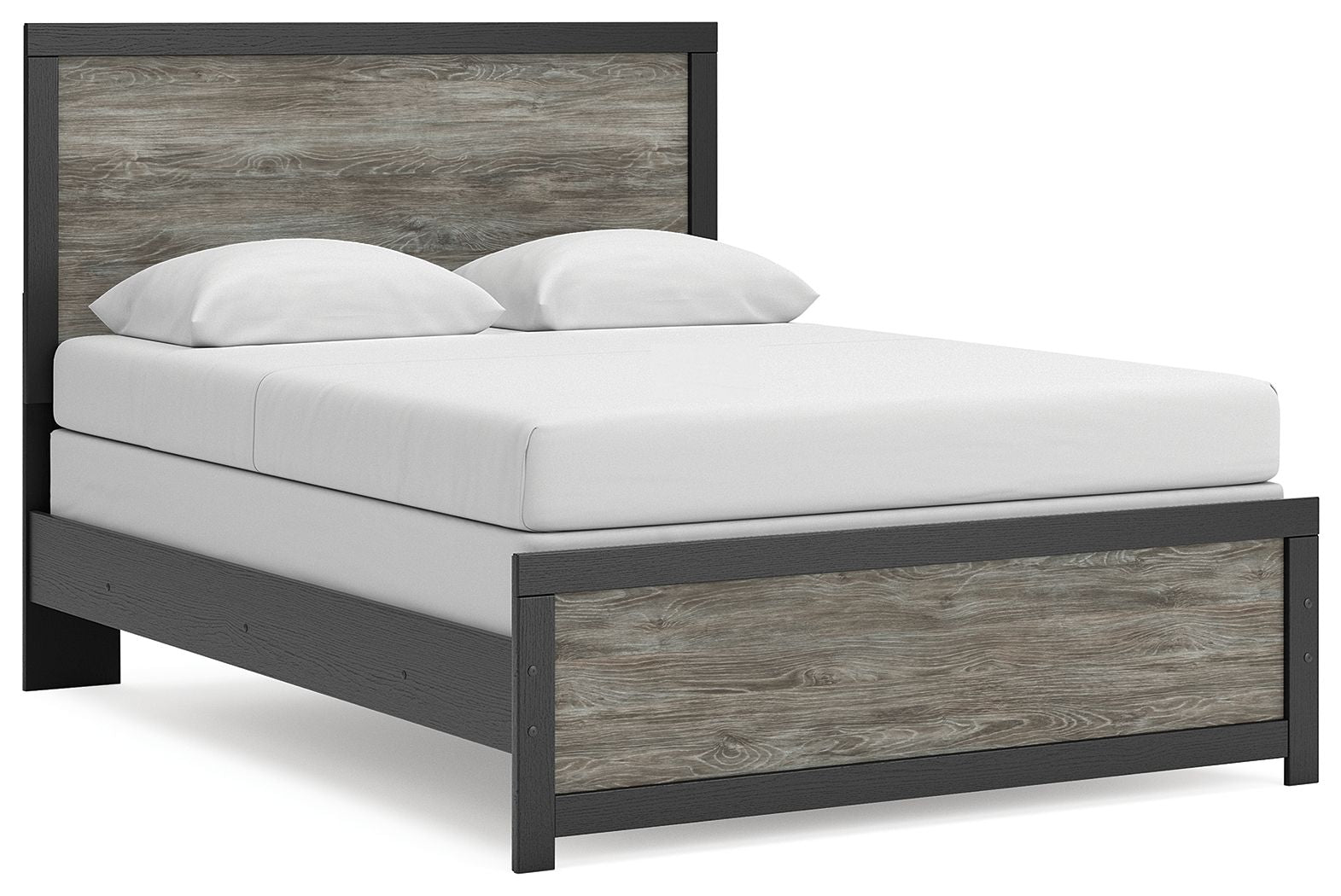 Jonnifer - Queen Panel Bed - Black / Gray