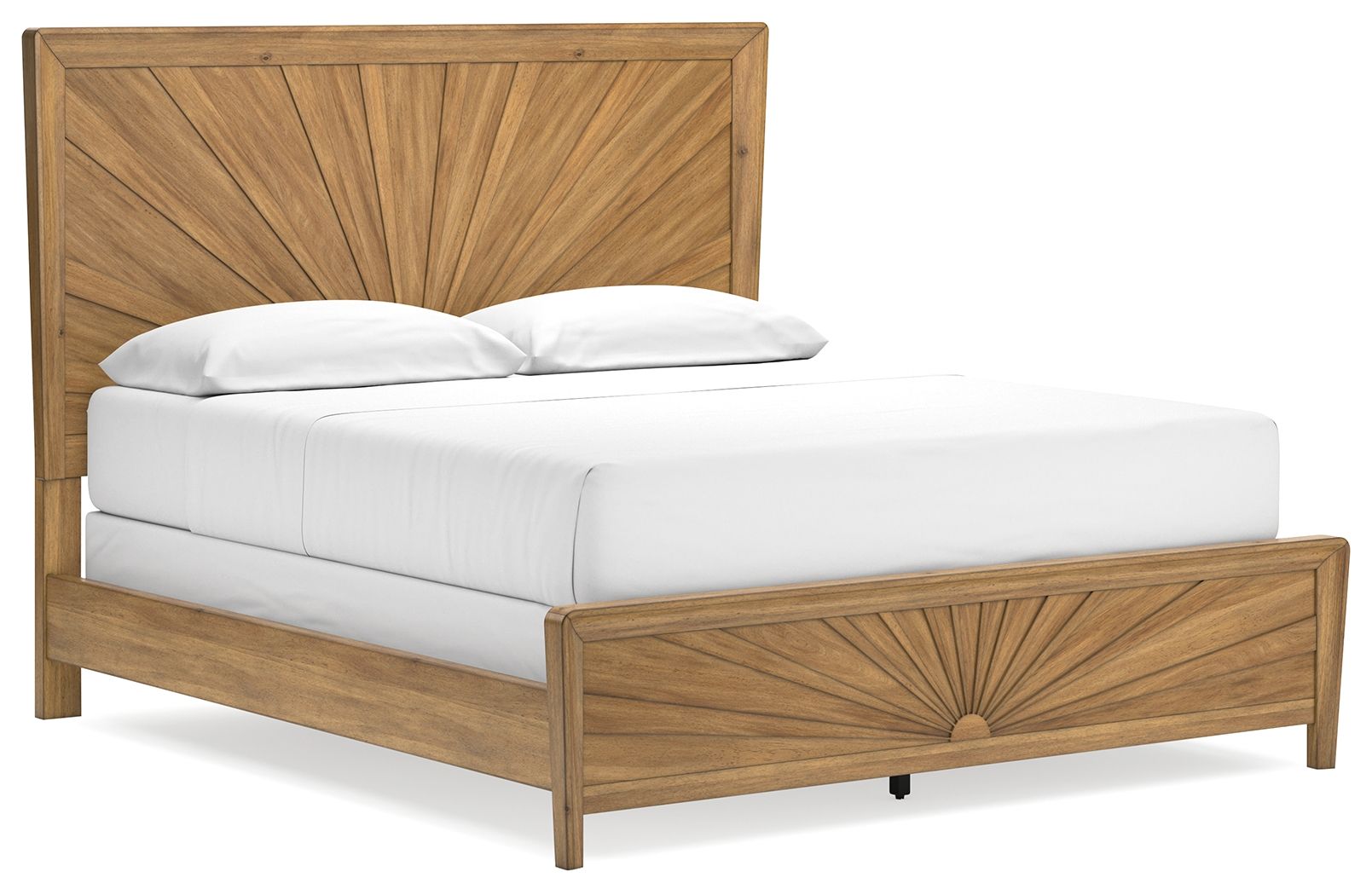 Takston - California King Panel Bed - Light Brown