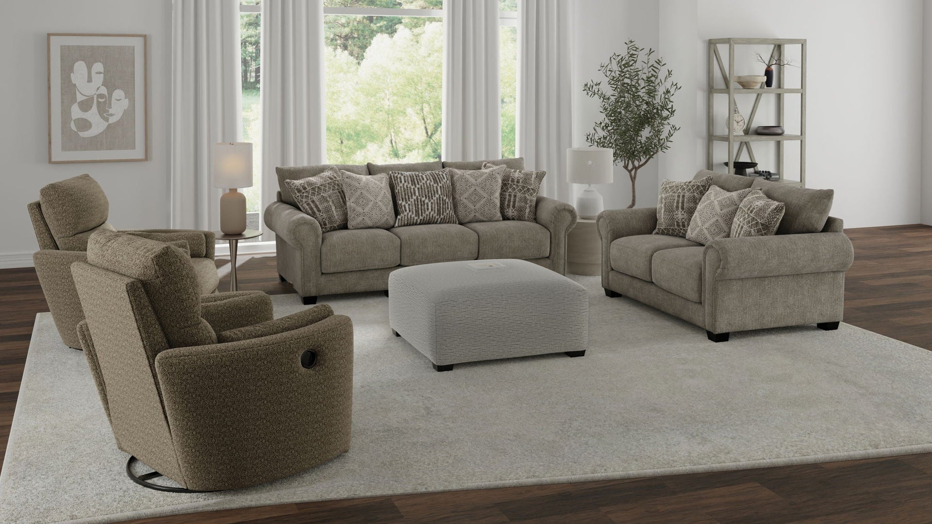 Barrett - Ottoman - Stone