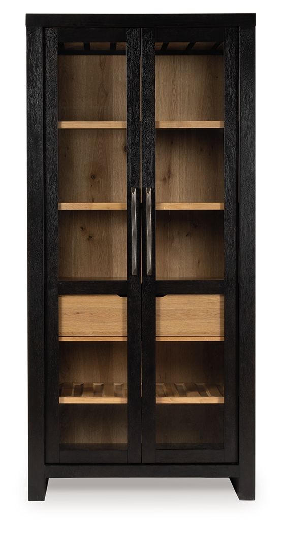 Bracken - Display Cabinet - French Black / Light Brown