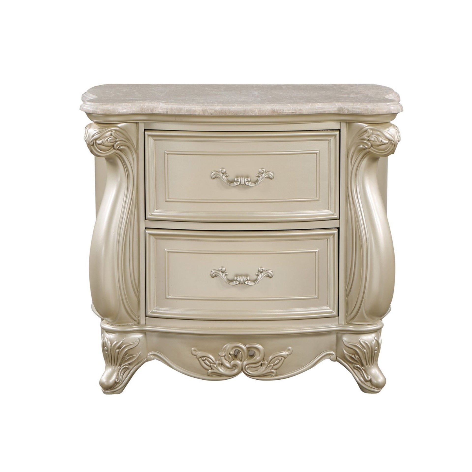 Moniqueen Marble Top Nightstand